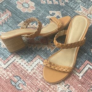 Soludos Tan Braided Heeled Sandals